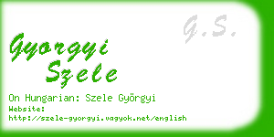 gyorgyi szele business card